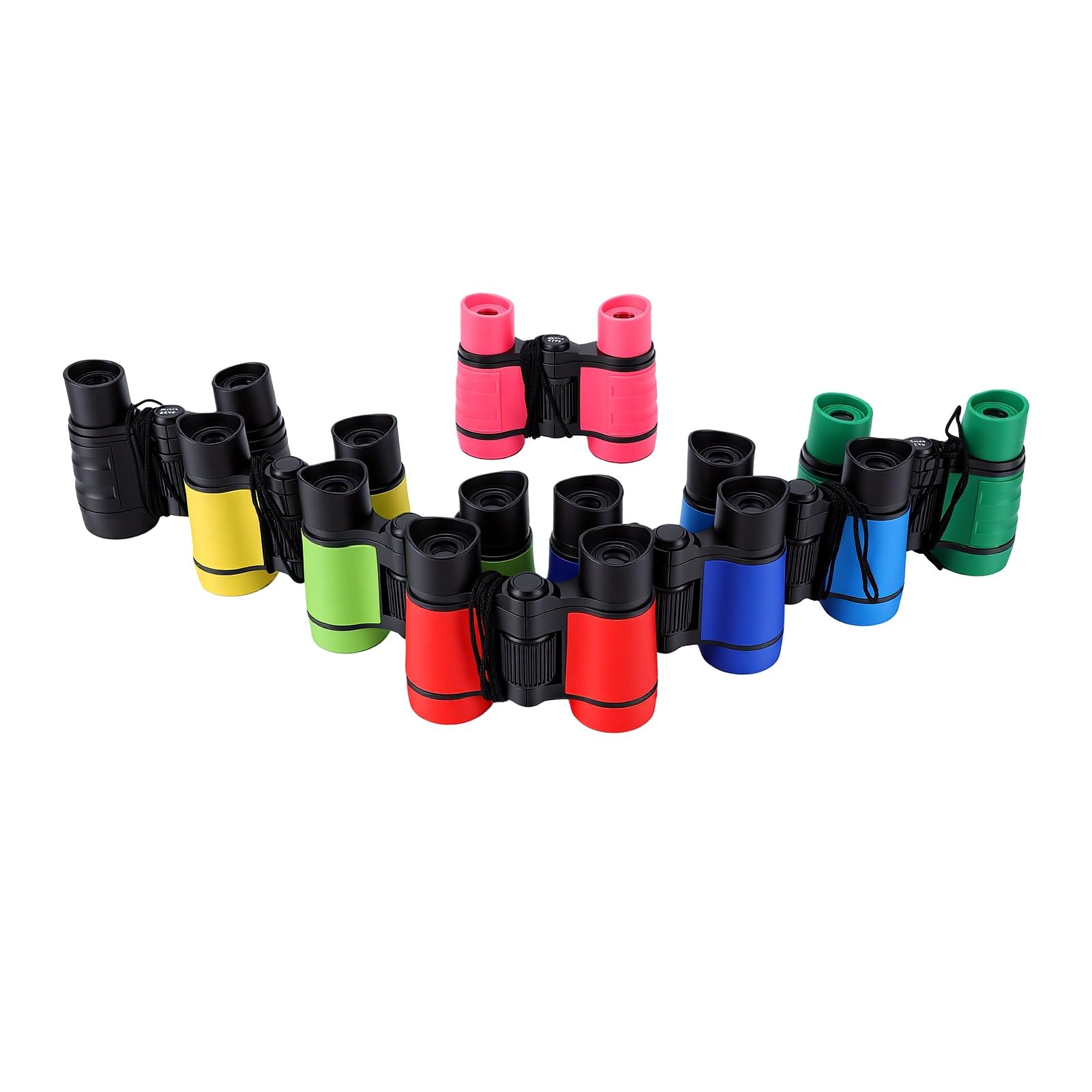 Binocolo per Bambini Set di 8 Colori Vivaci Strumento Portatile per Avventure All'aria Aperta per attività di Campeggio in Classe di Birdwatching