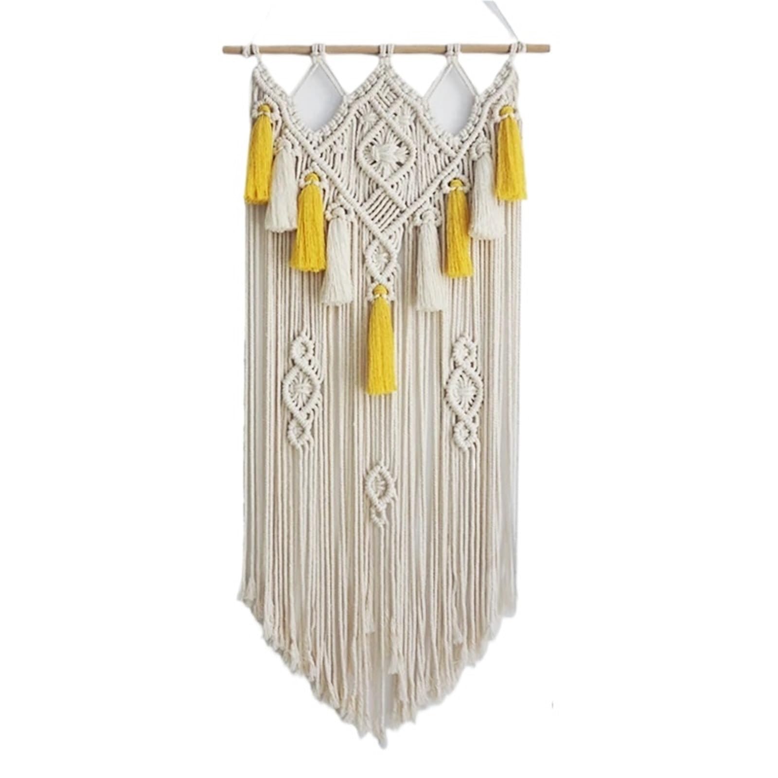 XCTDSVAH Tapestry Macrame Wall Hanging Woven Tapestry Decor Room Home Apartment Farmhouse Party Decoration