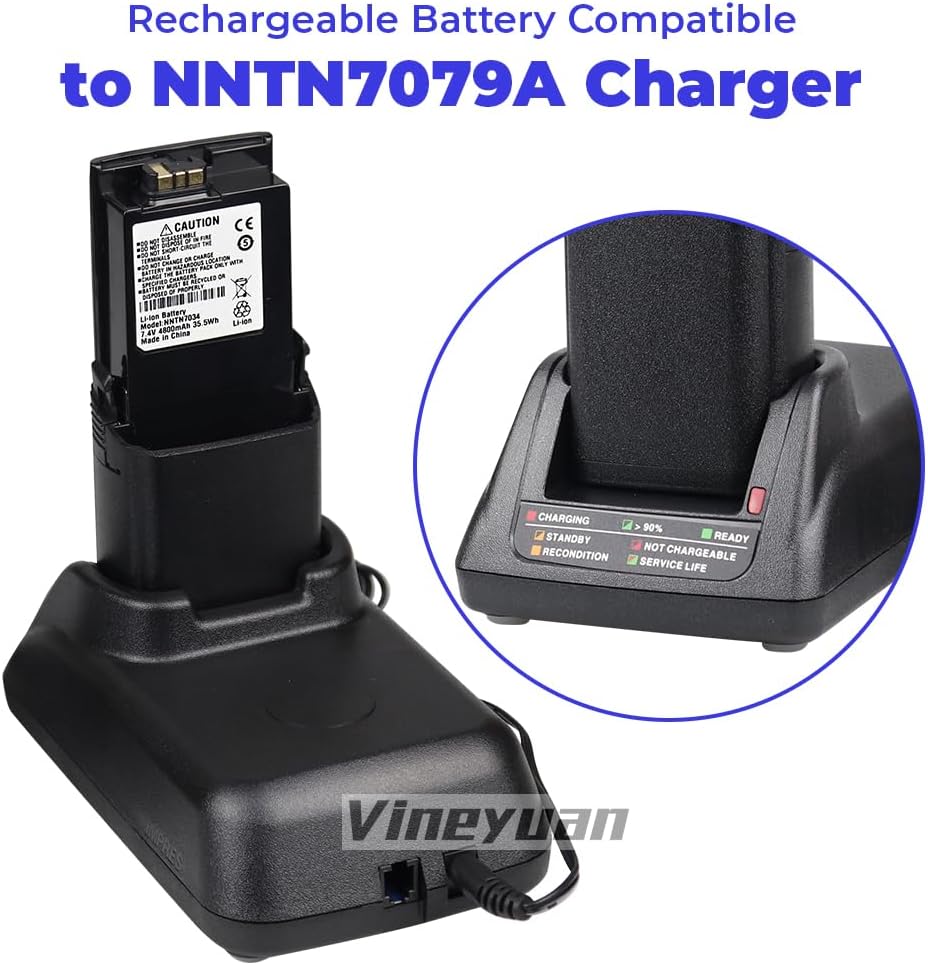 7.4V 5100mAh NTN7034 Replacement Li-ion Battery Compatible for SRX2200 APX6000 APX7000 APX8000 APX6000XE APX7000XE APX8000XE Radios