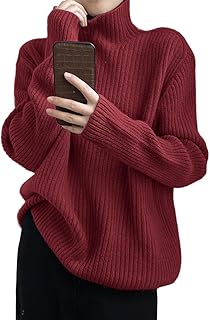 [Bidason] セーター レディース タートルネック リブニット 長袖 トップス 柔か 暖かい 伸縮性 シンプル おしゃれ 大人 可愛い 体型カバー プルオーバー ニットソー カジュアル 通勤 秋 冬