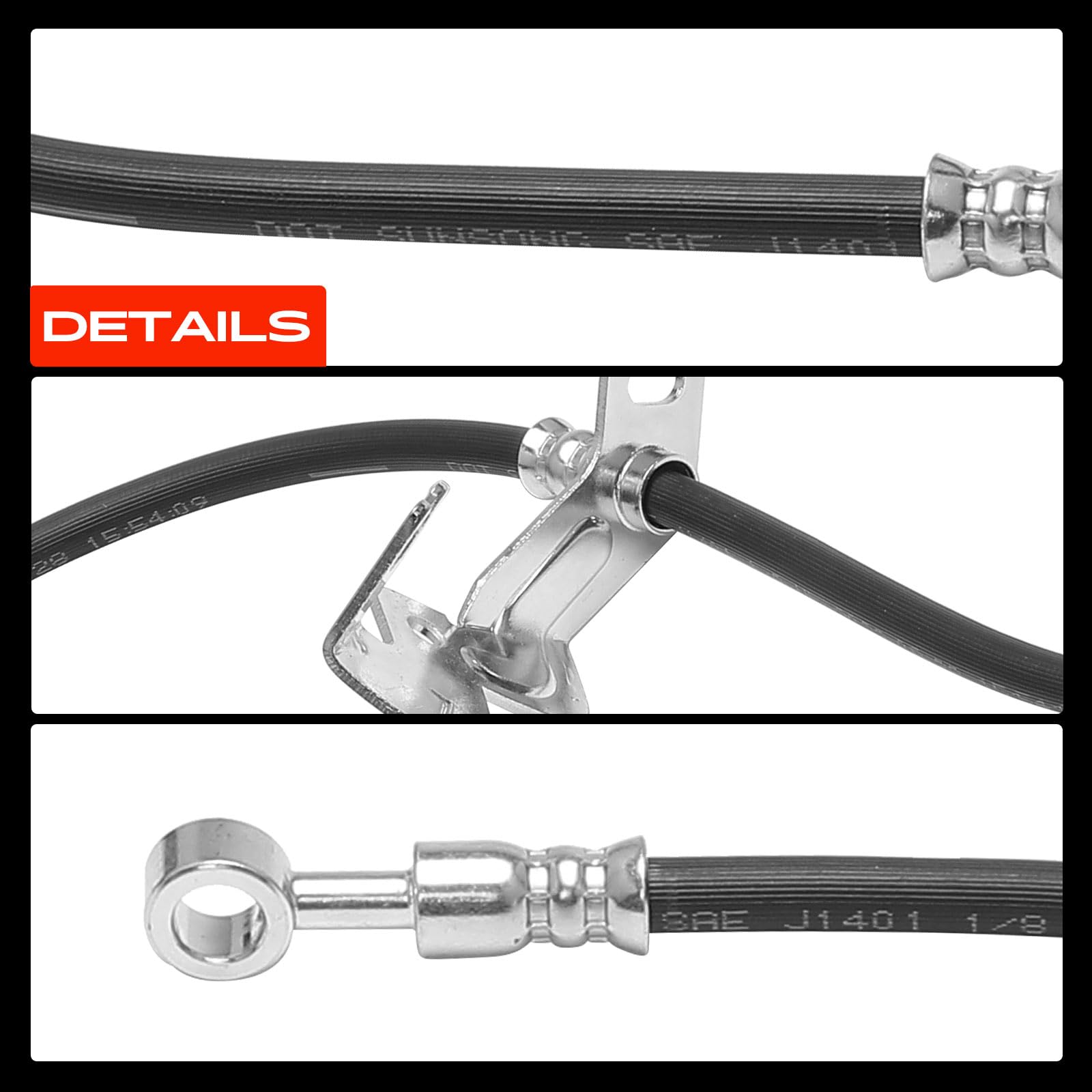 Frankberg 2 mangueras de freno delanteras 587312W000 | Compatible con: Gran Santa Fe, Santa Fe II CM, Santa Fe III DM DMA