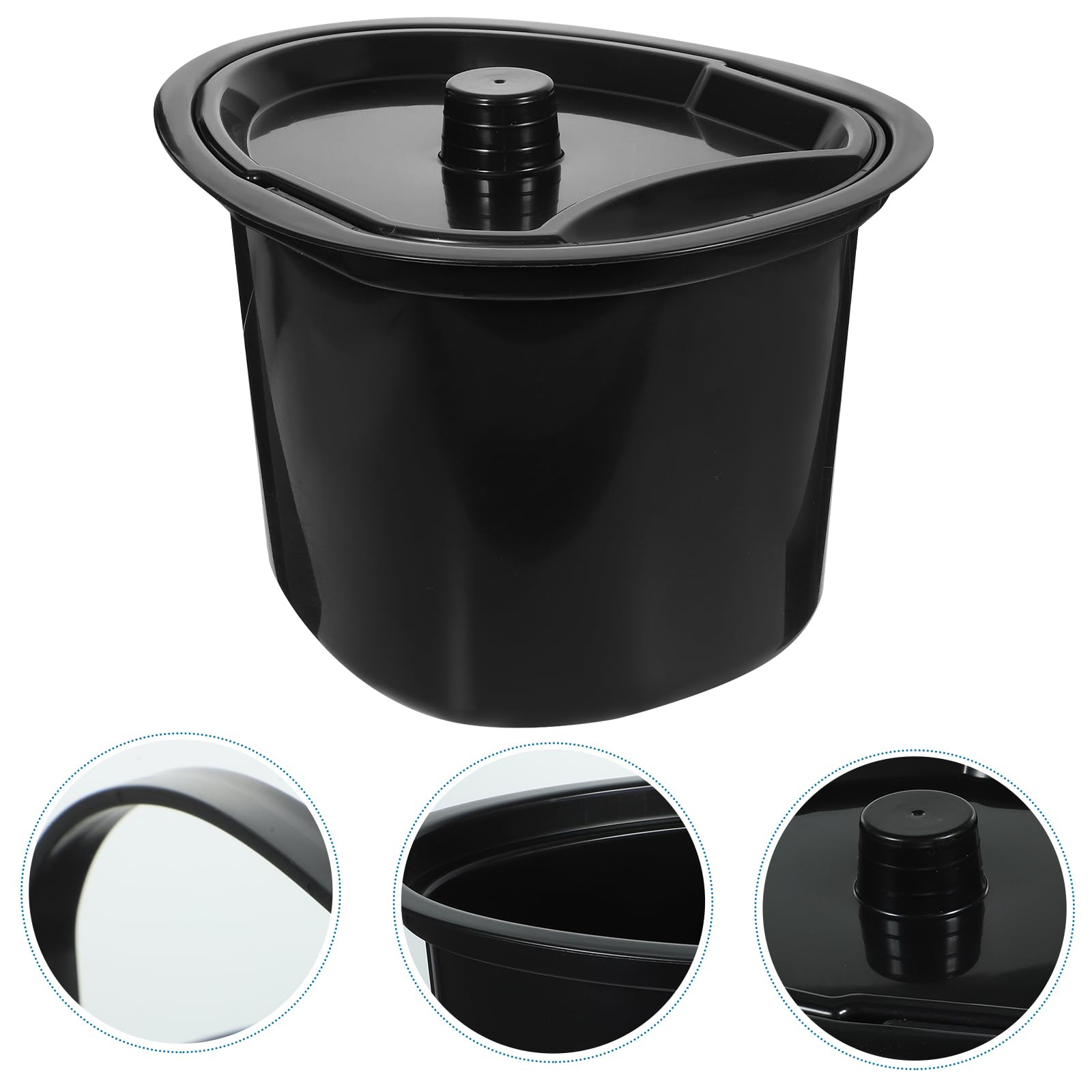 Baluue Plastics Pot Bucket with Lid Plastic Urinal Basin Spittoon Pot for Elderly Urinals for Men Plastic Chamber Pot for Elderly Household Nora Men and Women