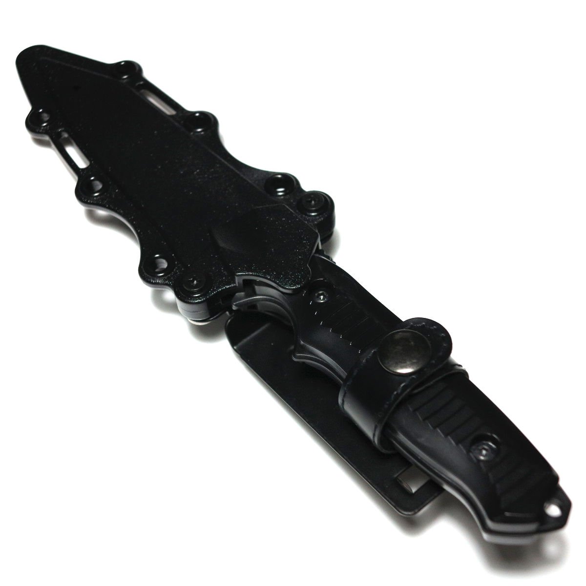 AEG Airsoft Wargame sprzęt taktyczny CYMA HY-017 plastik 141 Nimravus Tanto z osłoną czarny atrapa model zestaw