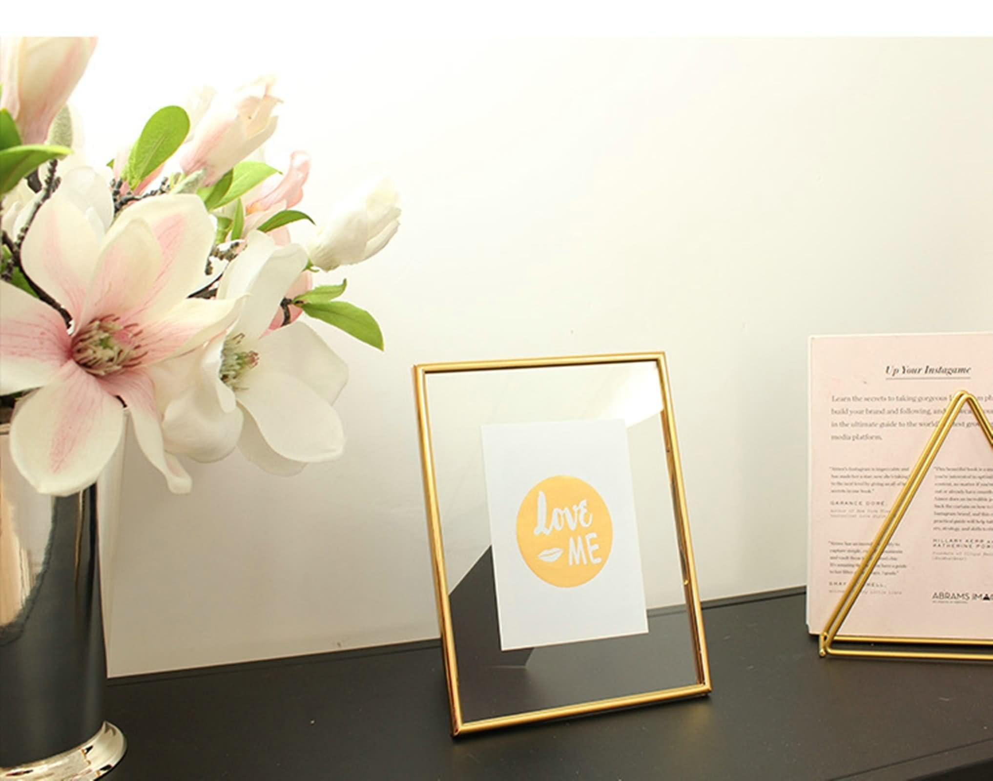 Fotorahmen Party, Bilderrahmen Gold 15x20 Rechteckig für Tischplatte aus Metall für Mutter Freundin Geschenk