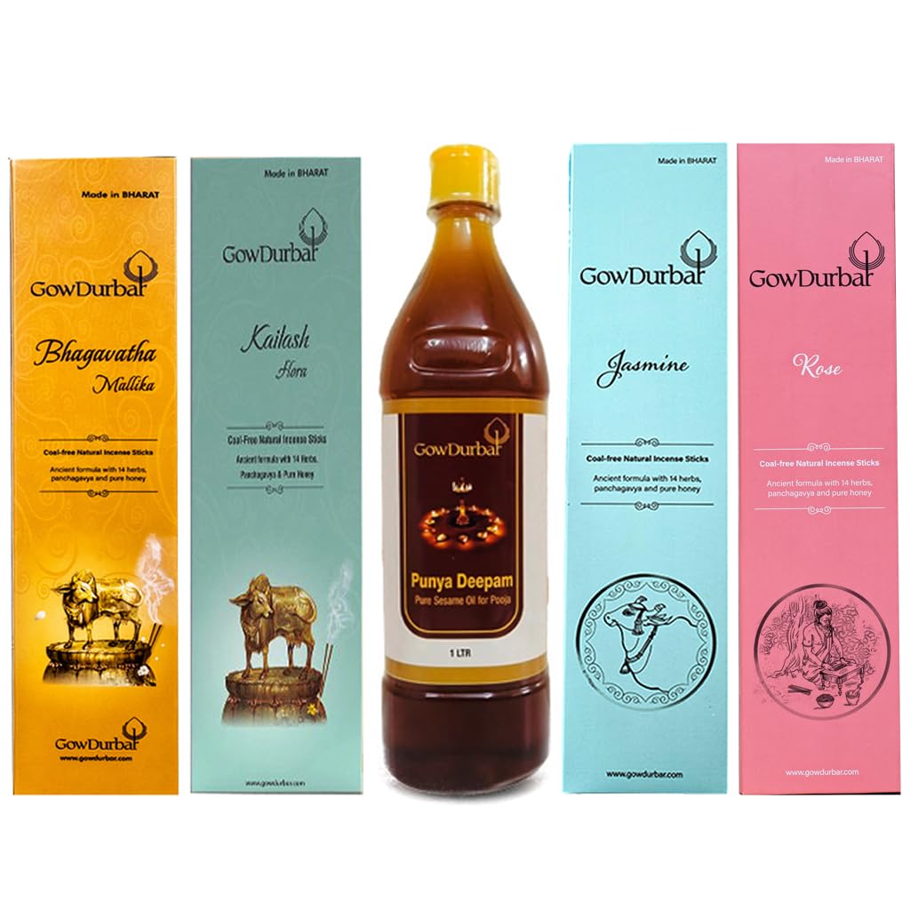 See full amazon price history chart for GOWDURBAR PUNYA DEEPAM PURE SESAME OIL FOR POOJA 1LTR + INCENSE STICKS PACK OF 4 (BHAGAVATHA, KAILASH, JASMINE, ROSE) GOWDURBAR PUNYA DEEPAM PURE SESAME OIL FOR POOJA 1LTR + INCENSE STICKS PACK OF 4 (BHAGAVATHA, KAILASH, JASMINE, ROSE) (B0CRL7PHMX) Amazon Price History, Amazon Price Tracker
