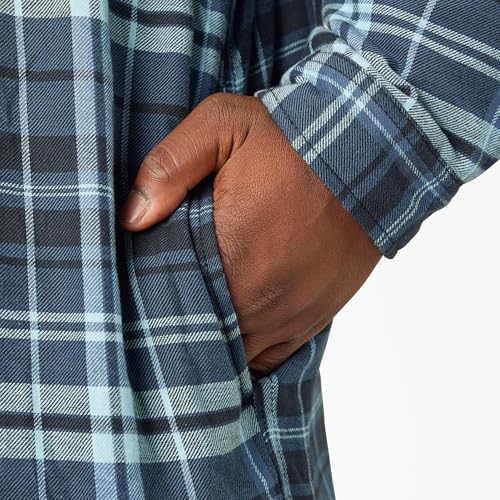 Image of Dickies Men's Sherpa Lined Flannel Shirt Jacket With Hydroshld