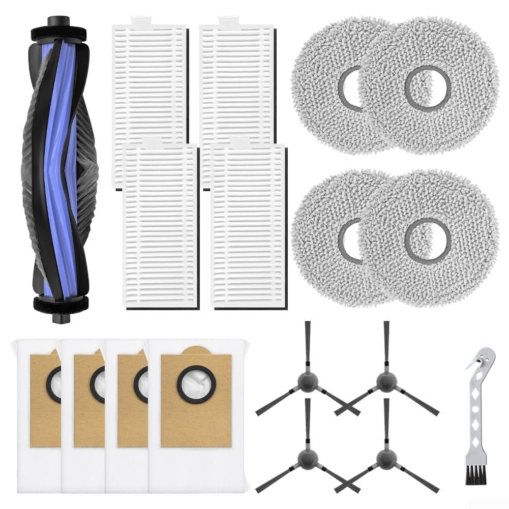 Replacement Parts For Lefant For M3 For M3 For Gen2 For M3 Gen1 Robotic Vacuum Cleaner Spare Parts Include Filter Mop Cloth Dust Bags Brush Sets(A)