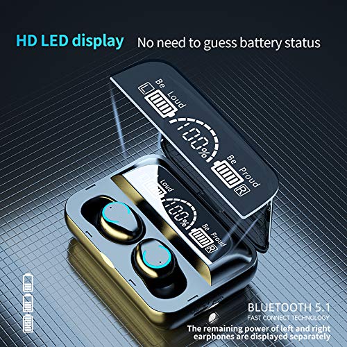 RUIMING F9-47 Fone de ouvido com visor digital LED TWS Fone de ouvido Bluetooth 5.1 Fone de ouvido e