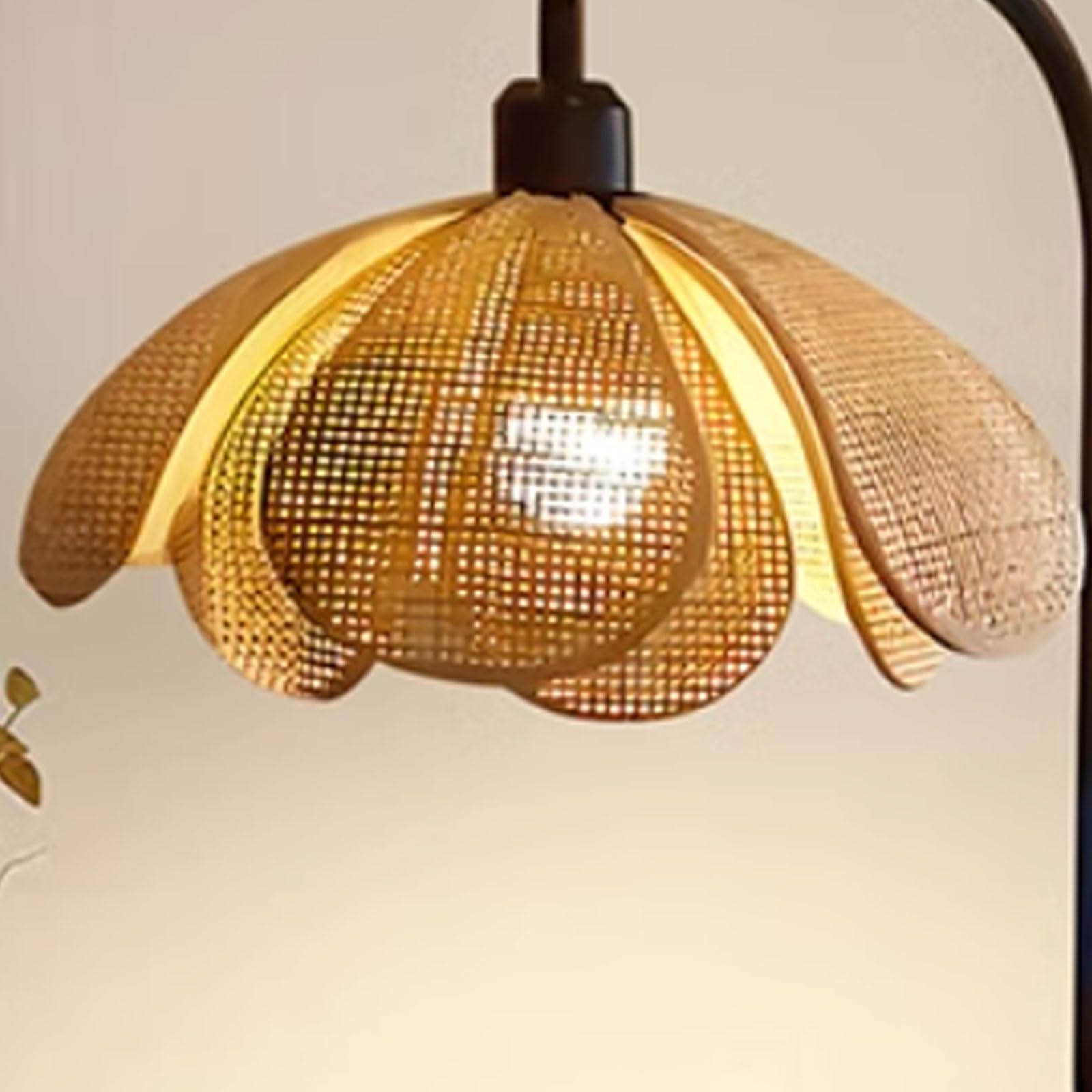 Metalen vloer Lamp Retro woonkamer vloer lamp rattan lampenkap vloerlamp vloerlamp met voetschakelaar