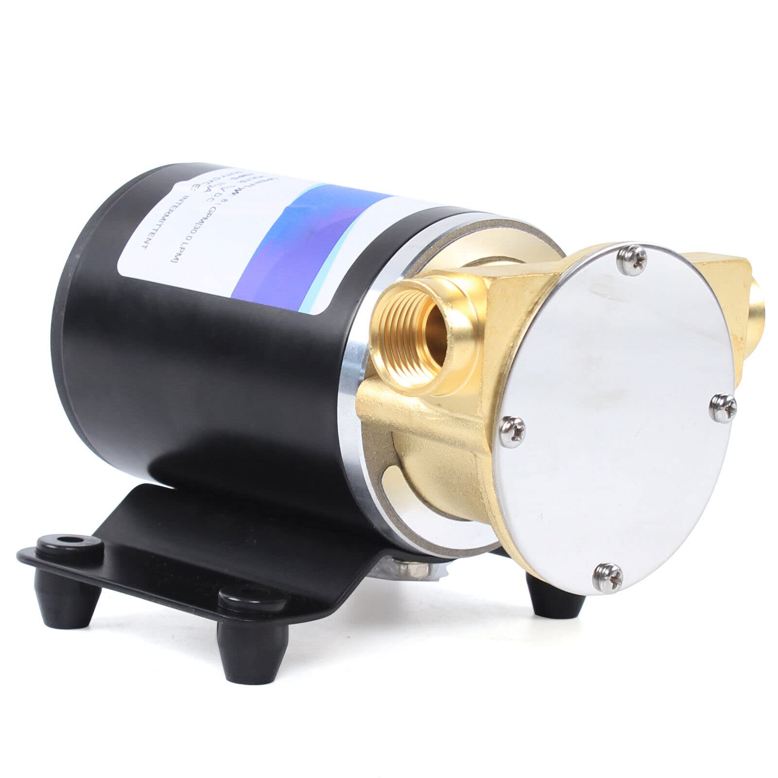 12V Frischwasserpumpe 6GPM 30L/Min Zahnradpumpe Elektrisch Selbstansaugend Bilgenpumpe Hochdruck Deckswaschpumpe Wasserpumpe für Hause Boosterpumpe Gartenpumpe