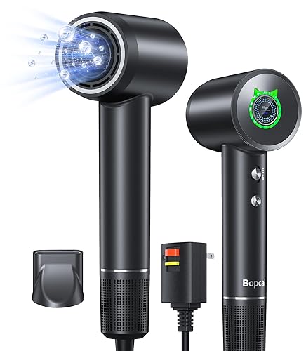 Bopcal Secador de pelo de alta velocidad, secador iónico profesional para secado rápido, 110000 RPM, secador de pelo ligero de bajo ruido con disponible en Yaxa Colombia