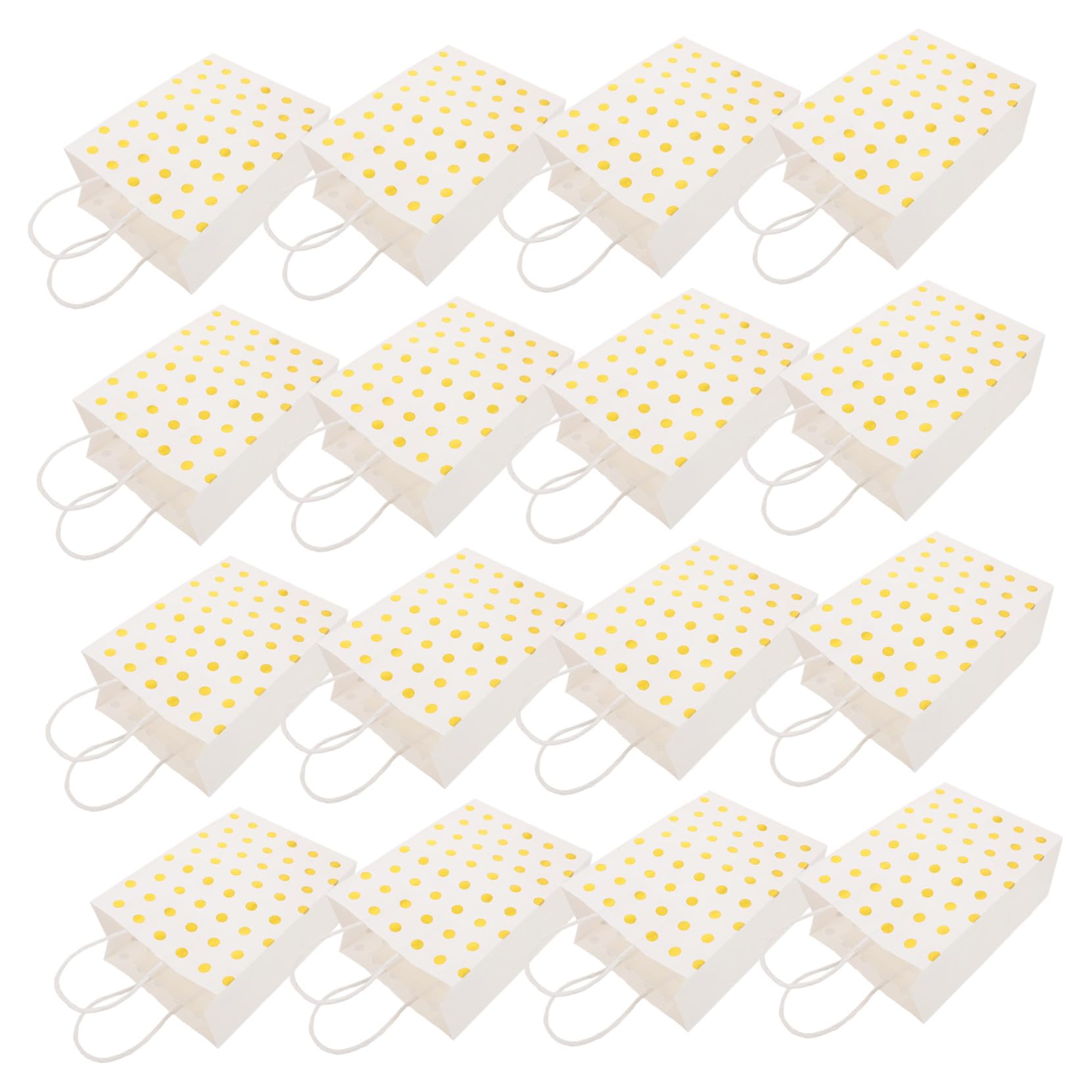 Parliky 30pezzi Borsa di Carta Kraft Sacchetti in Carta Pois Dorati con Manici Sacchetto Regalo per Confezioni di Gioielli Bomboniere e Shower