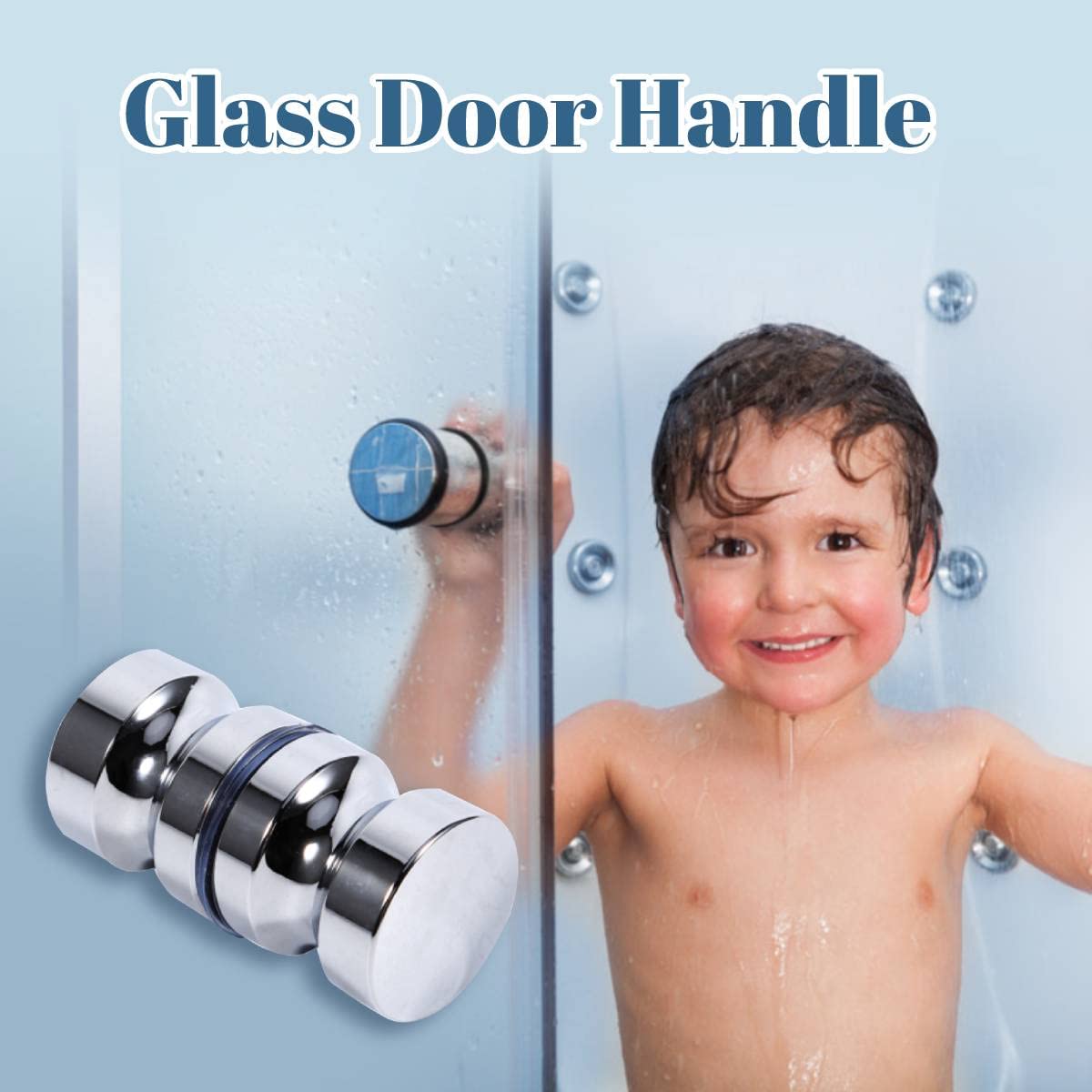 Aluminum Alloy Glass Door Knob Set - 1.1 Inch Diameter Handle For Shower, Bathroom, Cabinet, Sliding Doors With Screws - View #8