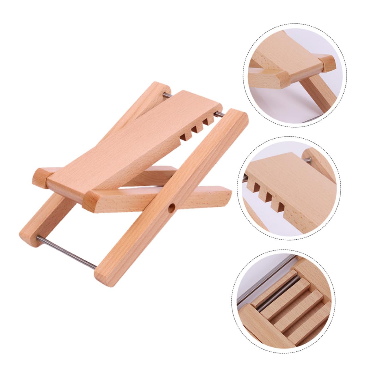 SUPVOX Poggiapiede Pieghevole Legno per Chitarristi Accessorio Ergonomico Antiscivolo per Chitarra Stabile e Comodo per Pratiche e Performance Musicali