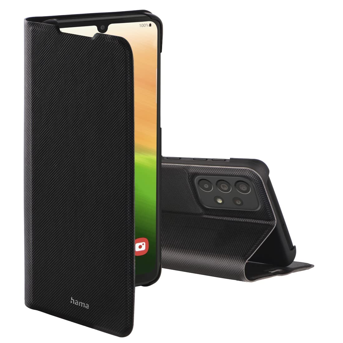 Hama Mobile Phone Case for Samsung Galaxy A33 5G Slim Pro (Protective Case with Wallet, 2x Card Slots, Foldable Samsung A33 Case with Magnetic Closure and Stand Function) Black