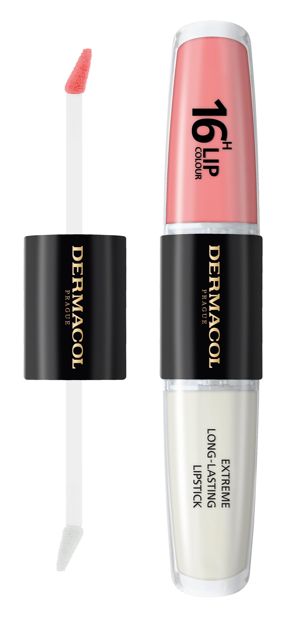 NEW Dermacol, 16-Hour Lip Colour, Highly Pigmented Glossy Lip Stain, Two-Phase Lip Plumper Gloss