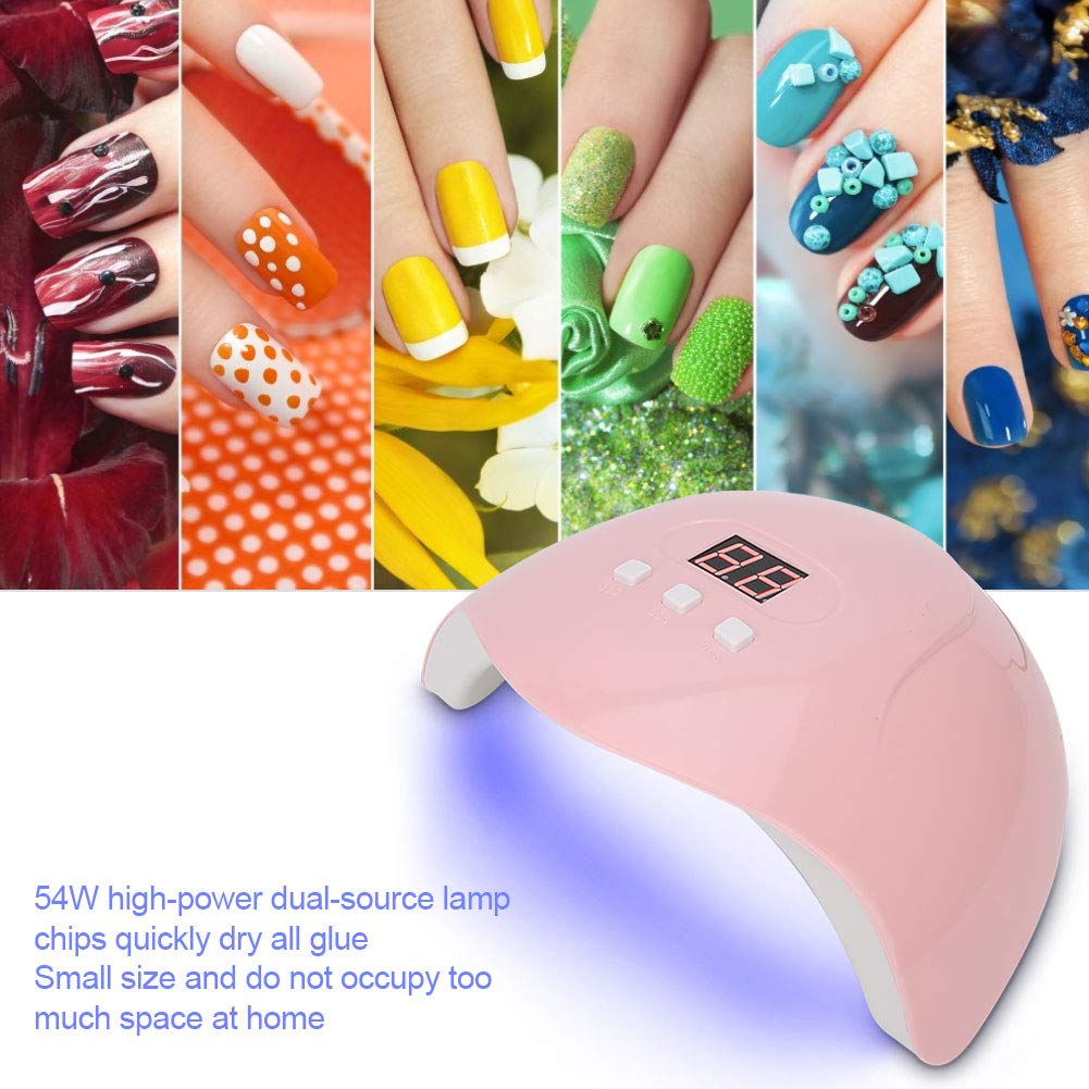Lampa do paznokci, 54W Suszarka do paznokci Żelowy lakier do paznokci Lampa LED do utwardzania Profesjonalne narzędzie do manicure z ustawieniem timera 30 s 60 s 90 s