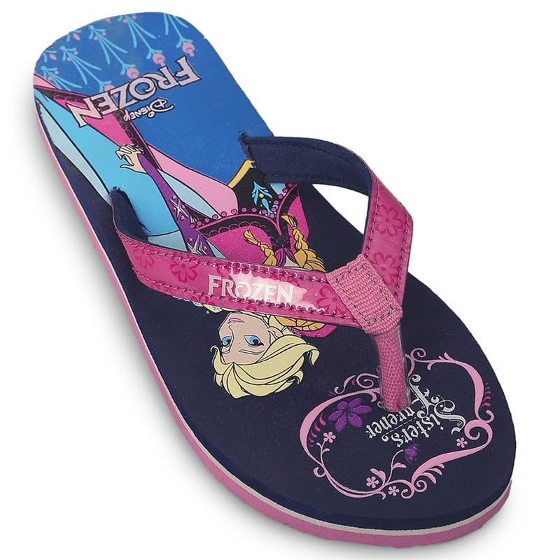 Kidsville Kids Girls Frozen Printed Navy/Pink Flipflops (B0CGRPH3BK) Amazon Price History, Amazon Price Tracker