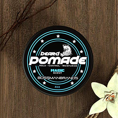 Bossman Hair & Beard Pomade - Moisturizing With Longer Hold And Control - Men's Hair, Beard And Moustache Styling Product - Made In Usa (Magic Scent) #TOP3