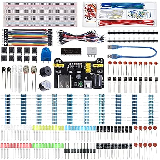 BOJACK 37 Values 480 Piezas de componentes electrónicos con módulo de Fuente de alimentación, Cable de Puente, potenciómetro de precisión,Compatible con STM32, Raspberry Pi, Arduino | Ya disponible en tu tienda friki favorita! En mundofriki.es! BOJACK 37 Values 480 Piezas de componentes electrónicos con módulo de Fuente de alimentación, Cable de Puente, potenciómetro de precisión,Compatible con STM32, Raspberry Pi, Arduino | Ya disponible en tu tienda friki favorita! En mundofriki.es!