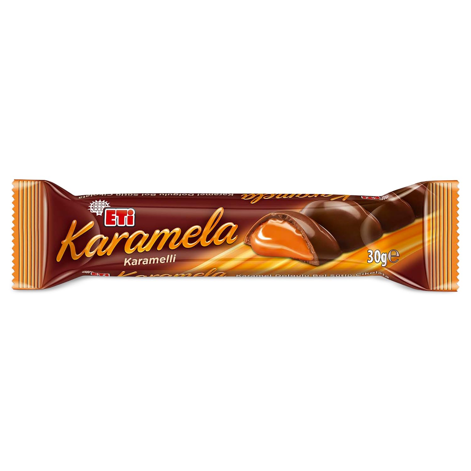 Eti Karamela Karamel Dolgulu Sütlü Çikolata 30 g x 24 Adet