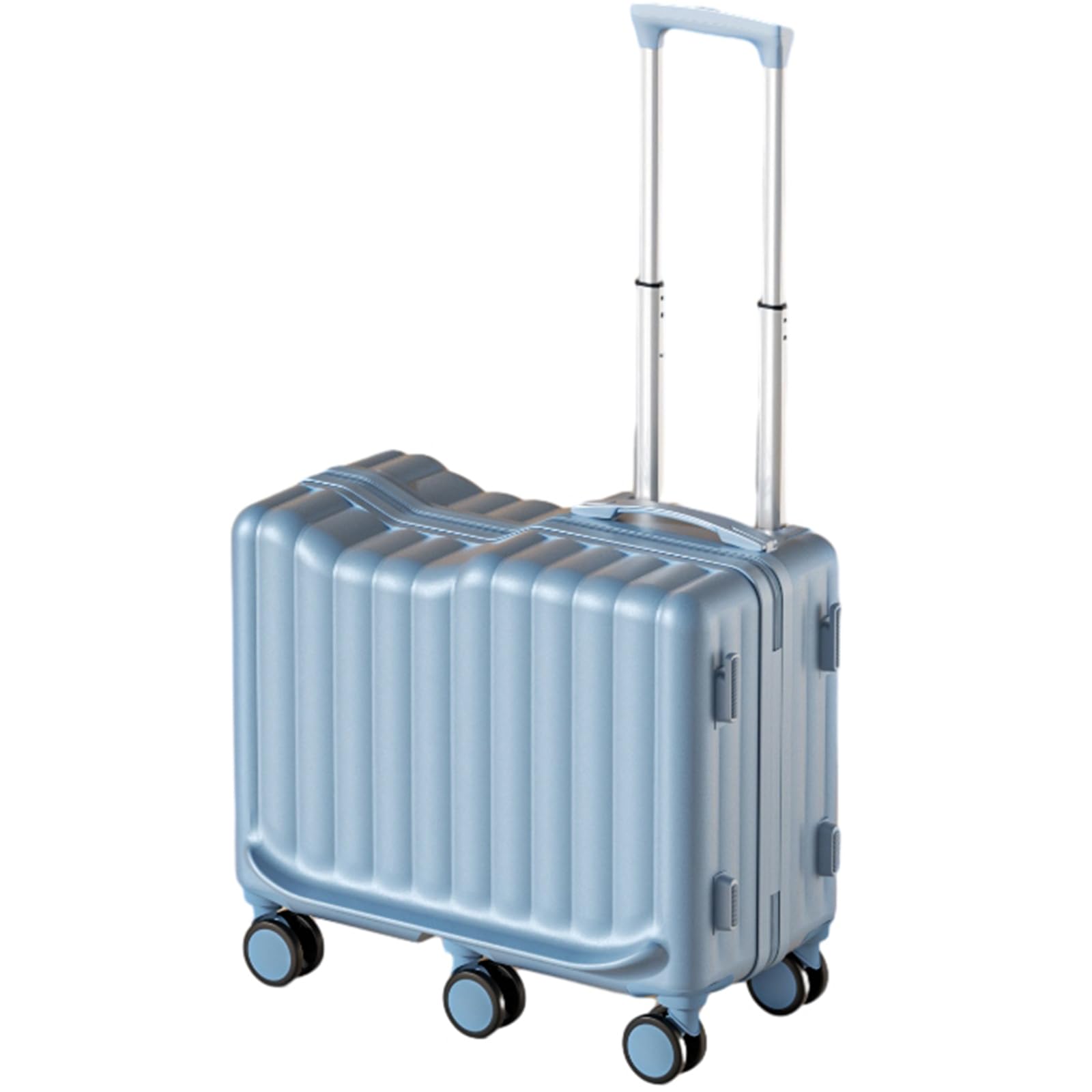 ELDA 22"" Ride-On Kids Suitcase with Spinner Wheels Cute Carry on Hardside Trolly Luggage Lightweight with Combination Lock, Travel Essential, Blue