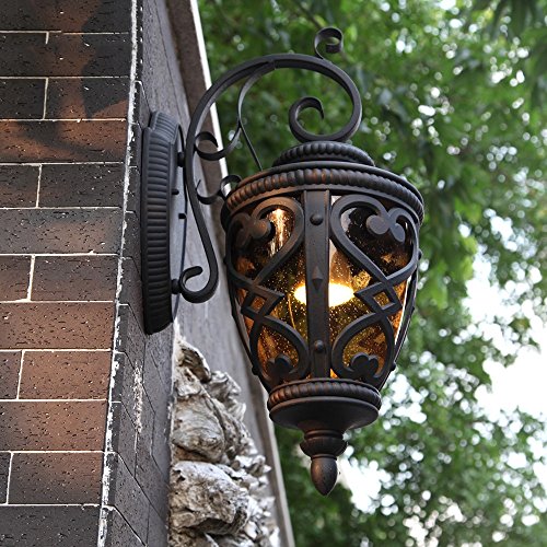 Lumière murale Loft Loft E27 en verre vintage pour escalier extérieur