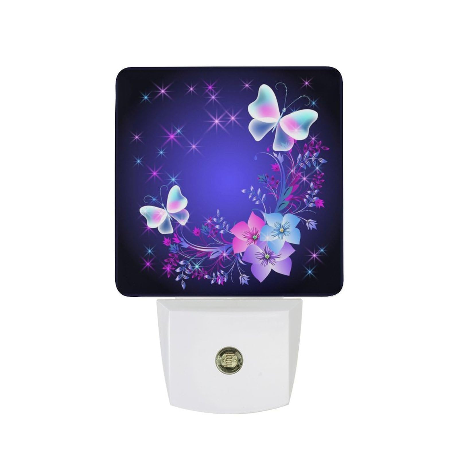 Nqrxadcrt Style Beauty Butterfly Night Light Plug In Wall Lights Bedside Lamp Bedrooms Home Hallways Decoration