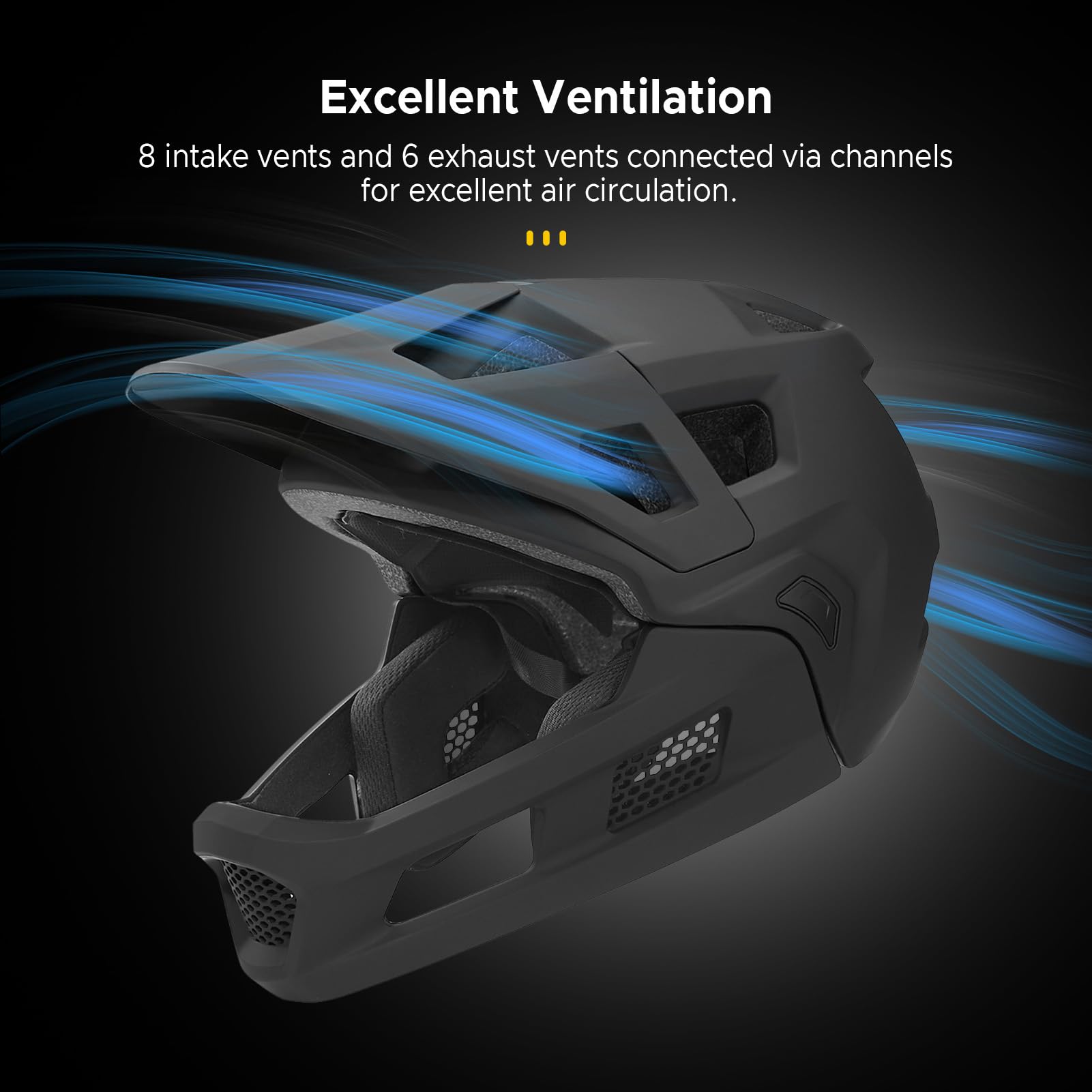 Casque de VTT BMX, Casque de Motocross Amovible, Casque de VTT intégral avec Rembourrage et Sangles AG+ Silver ION