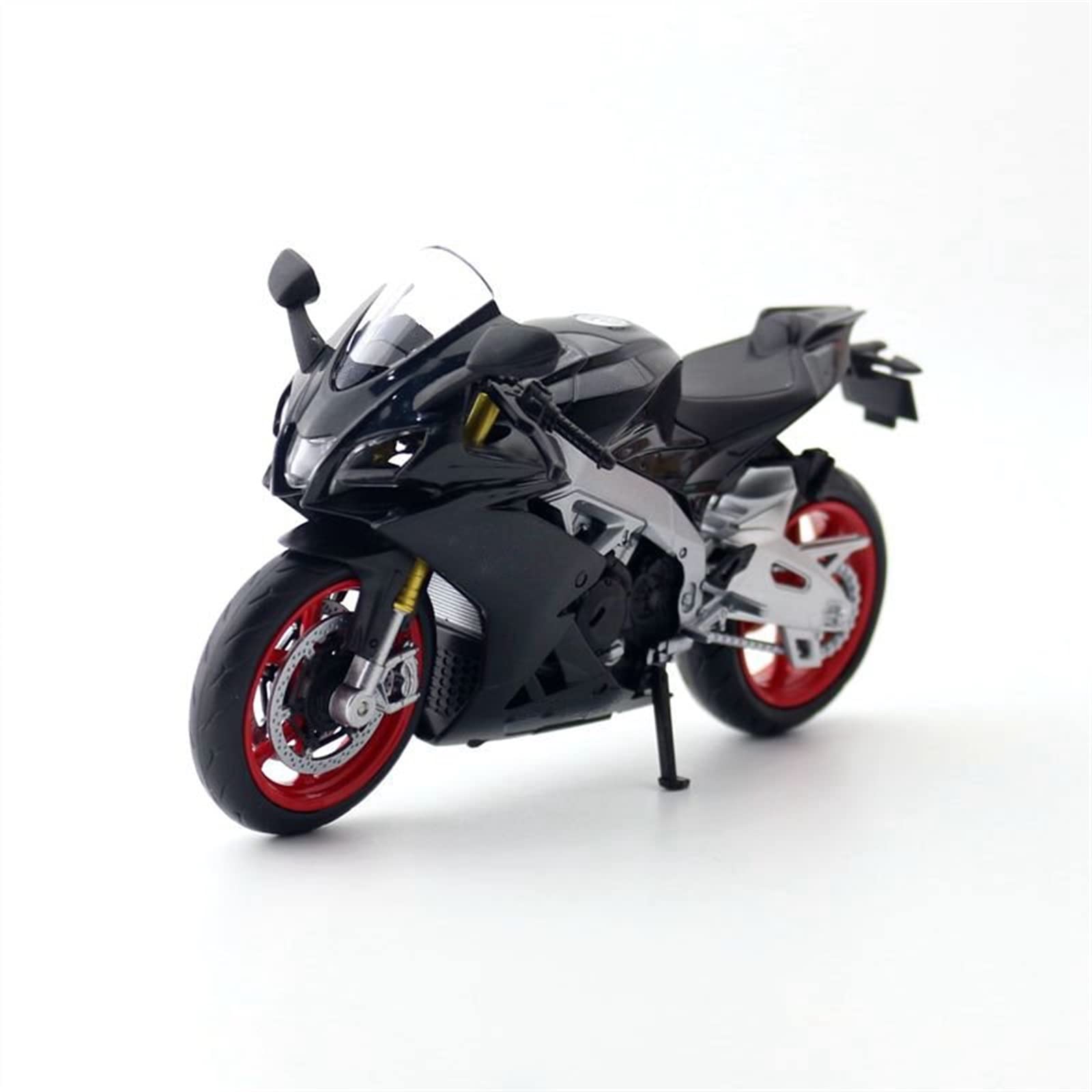 SEYXF Motorbike Toy 1:12 for Aprilia RSV4 R R1000 Motorcycle Collection Diecast Gift(Black- Silver)