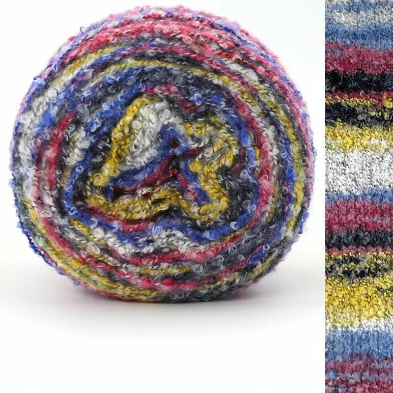 5-10 Piezas de Hilo de Mohair Degradado de 100 g, Hilo de Lana bouclé de Colores, para Tejer a Mano suéteres, cárdigans, Bufandas y Gorros