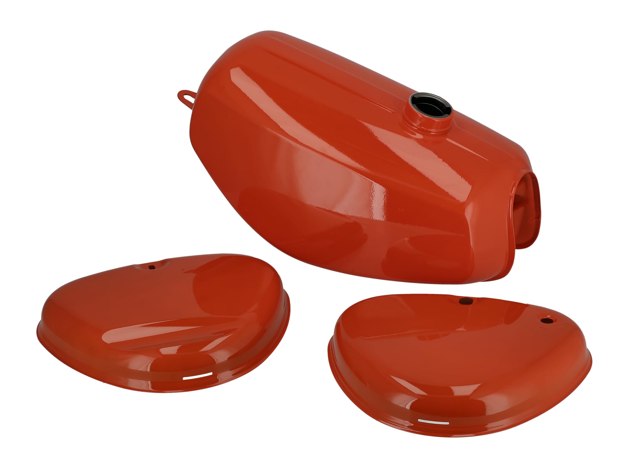 Set: Tank + Seitendeckel Enduro, Rot RAL 3028 - für Simson S51E, S70E