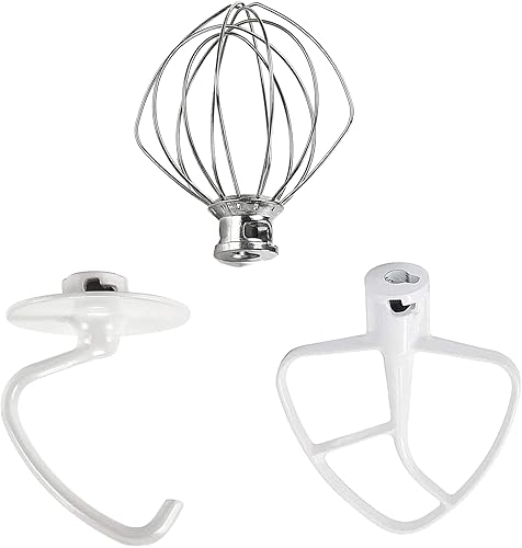 Kit de accesorios para batidora de pie de 3 piezas -Reemplazo para accesorios de ayuda de cocina K45WW Wire Whip/K45DH gancho de masa/K45B