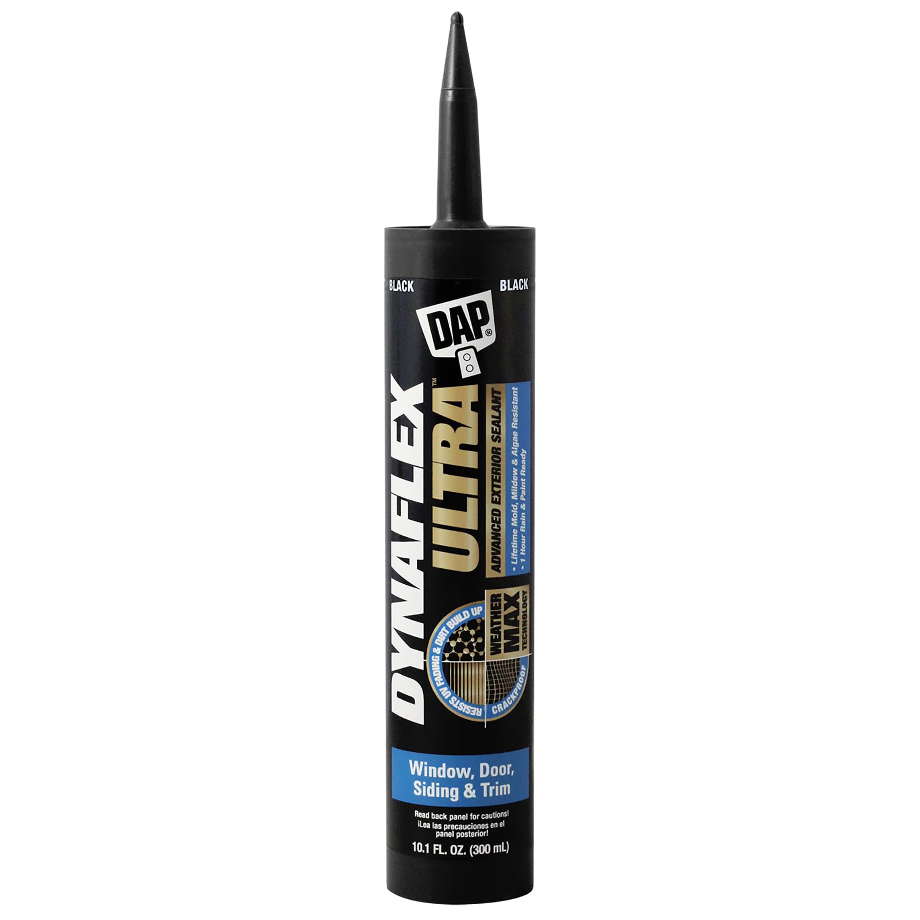 DAP DYNAFLEX Ultra 7079818220 Advanced Exterior Sealant, Black, 40 to 100 deg F, 10.1 oz Cartridge