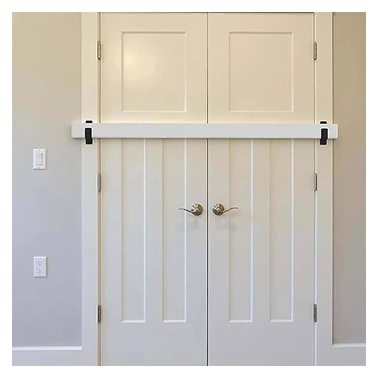 Pestillo de Puerta, Soporte de Seguridad, Kit de Hardware Deslizante automático, Ganchos for Llaves, Soportes de Barricada, Perno de Seguridad Resistente, 2 uds.