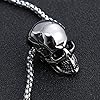 1pc Skull Necklace Titanium Steel Pendant Retro Gothic Design Unique Present for Halloween Special Occasions Lightweight #1