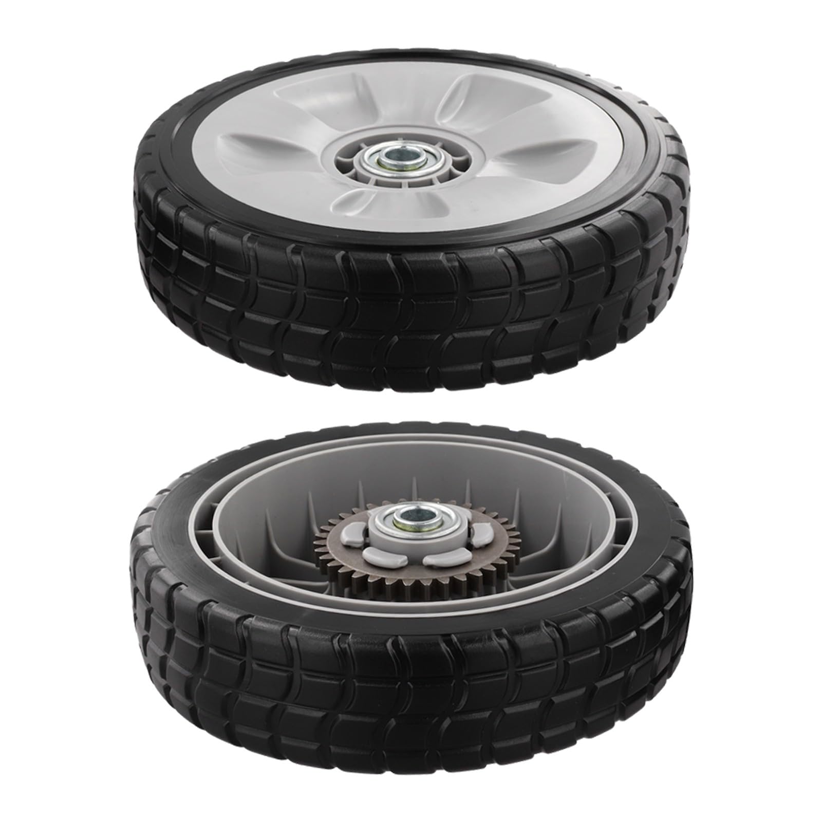 Ruedas para cortacésped HRR216 HRS216 HRT216, 8 x 2 pulgadas delanteras y traseras para juego de neumáticos con kit de engranajes de transmisión 12T, 44710-VL0-L02ZB