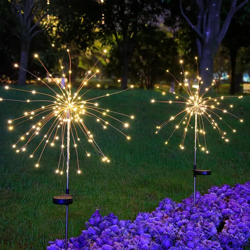 Uranus™ Solar Firework Light | Outdoor Solar Garden Decorative Light Powered with 90 LED, 40 Wire Strings, DIY Landscape Light for Walkway, Pathway, Backyard, Parties, Diwali, Christmas [Pack of 2] (B0CFQ4SJ74) Amazon Price History, Amazon Price Tracker