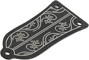 Amazon | ギタートラスロッドカバーネジ付きパターン装飾金属カバー