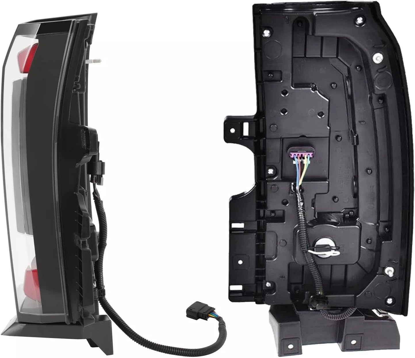 Tail Light Assembly Compatible with GMC Yukon XL 2015 2016 2017 2018 2019 2020, LED Type Brake Rear Lamp Replacement for GM2800268 84536242 23380459, Clear Lens, Left Driver Side