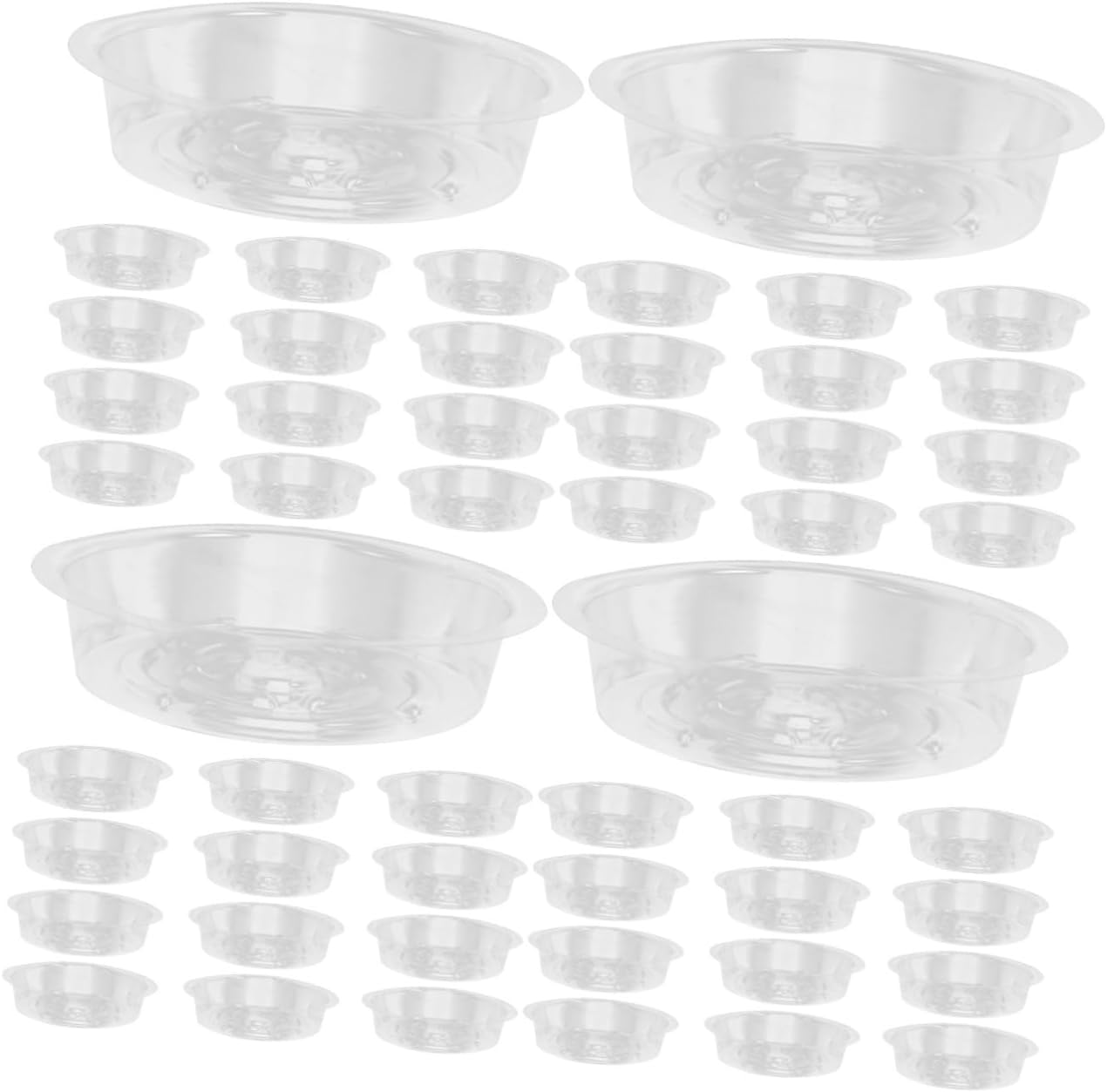 Mipcase 120pcs Heavy Duty Plant Saucers Round Drip Trays for Potted Plants Plastic