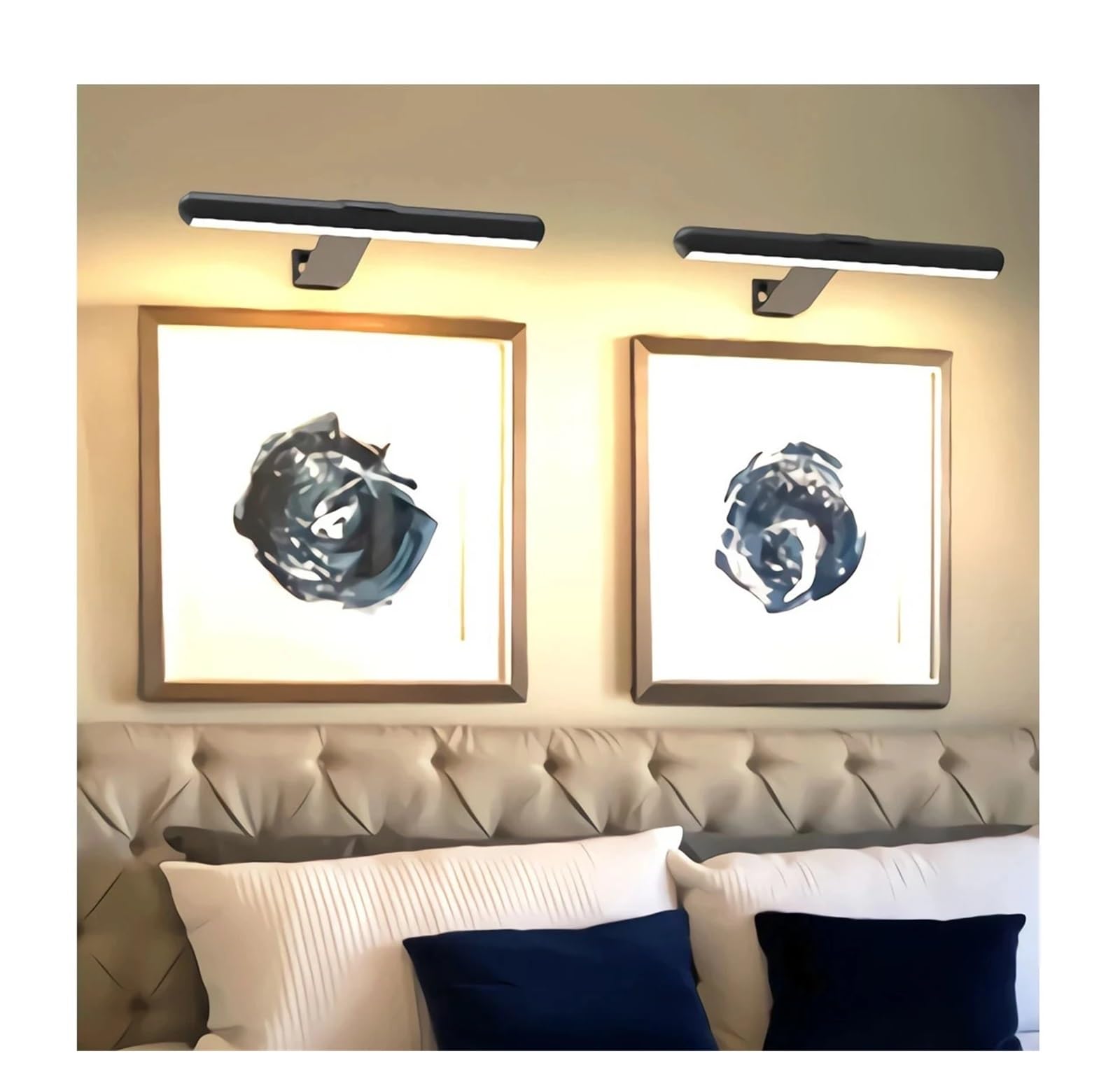 Luce for quadri, luce for esposizione artistica, ritratto con telecomando, lampada da parete wireless for soggiorno, esposizione artistica, batteria ricaricabile, foto Decorazioni per la casa