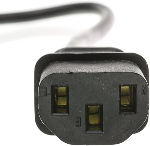 Miniatura 5 de Cable de alimentación para computadoramonitor de 6 pies, C13 hembra a NEMA 5-15P macho enchufe, 3 pines, 16 AWG, SJT, 13 amperios, cable de