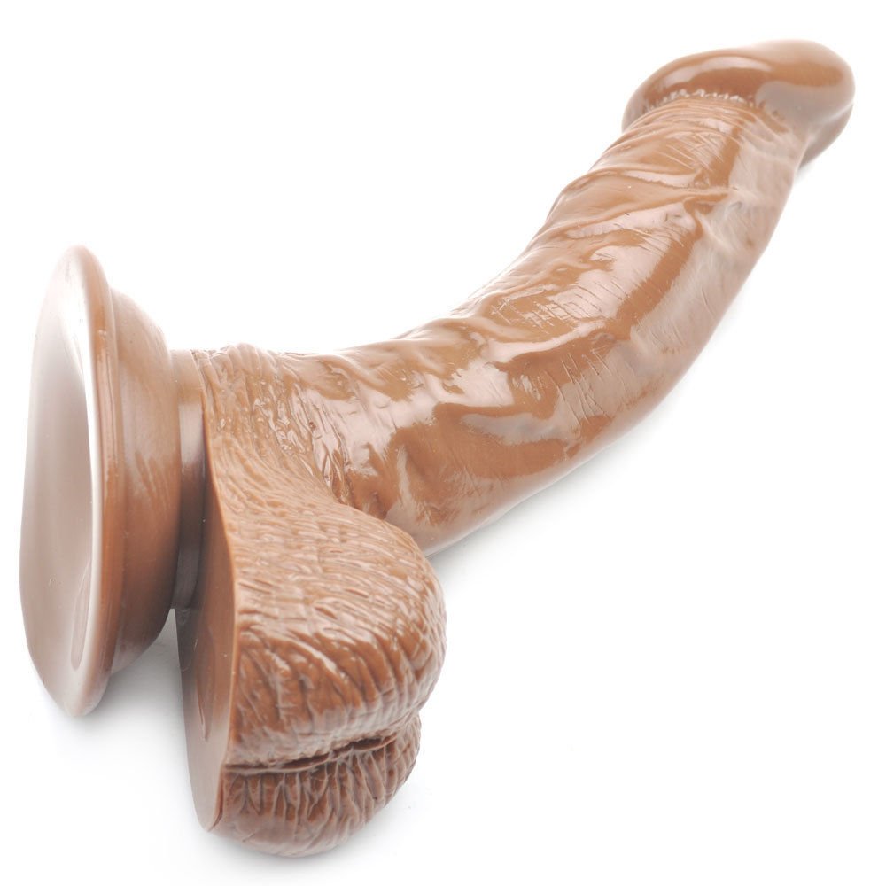 BeHorny Realistic Penis Dildo with Suction Cup Base, Brown
