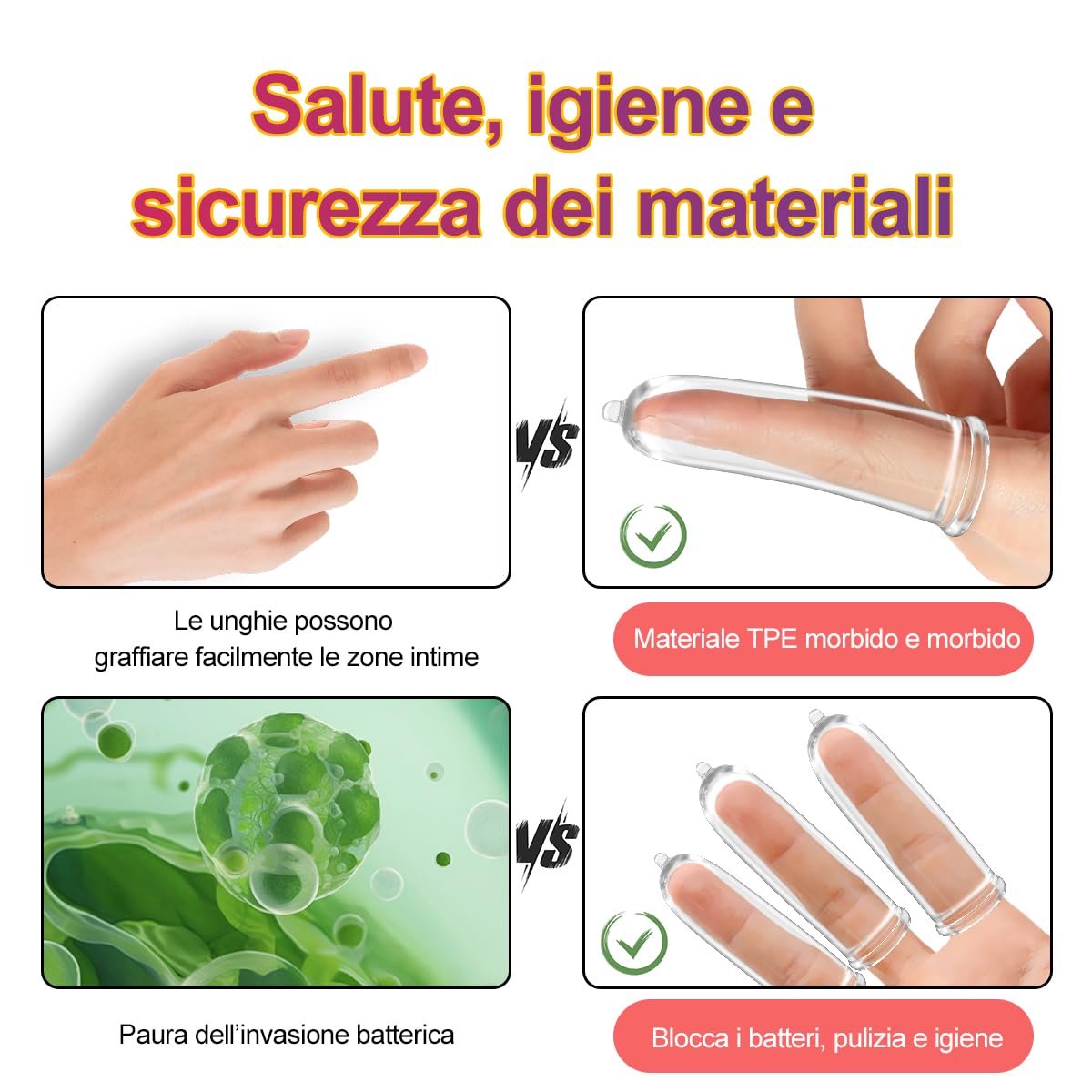 2 manicotti per le dita