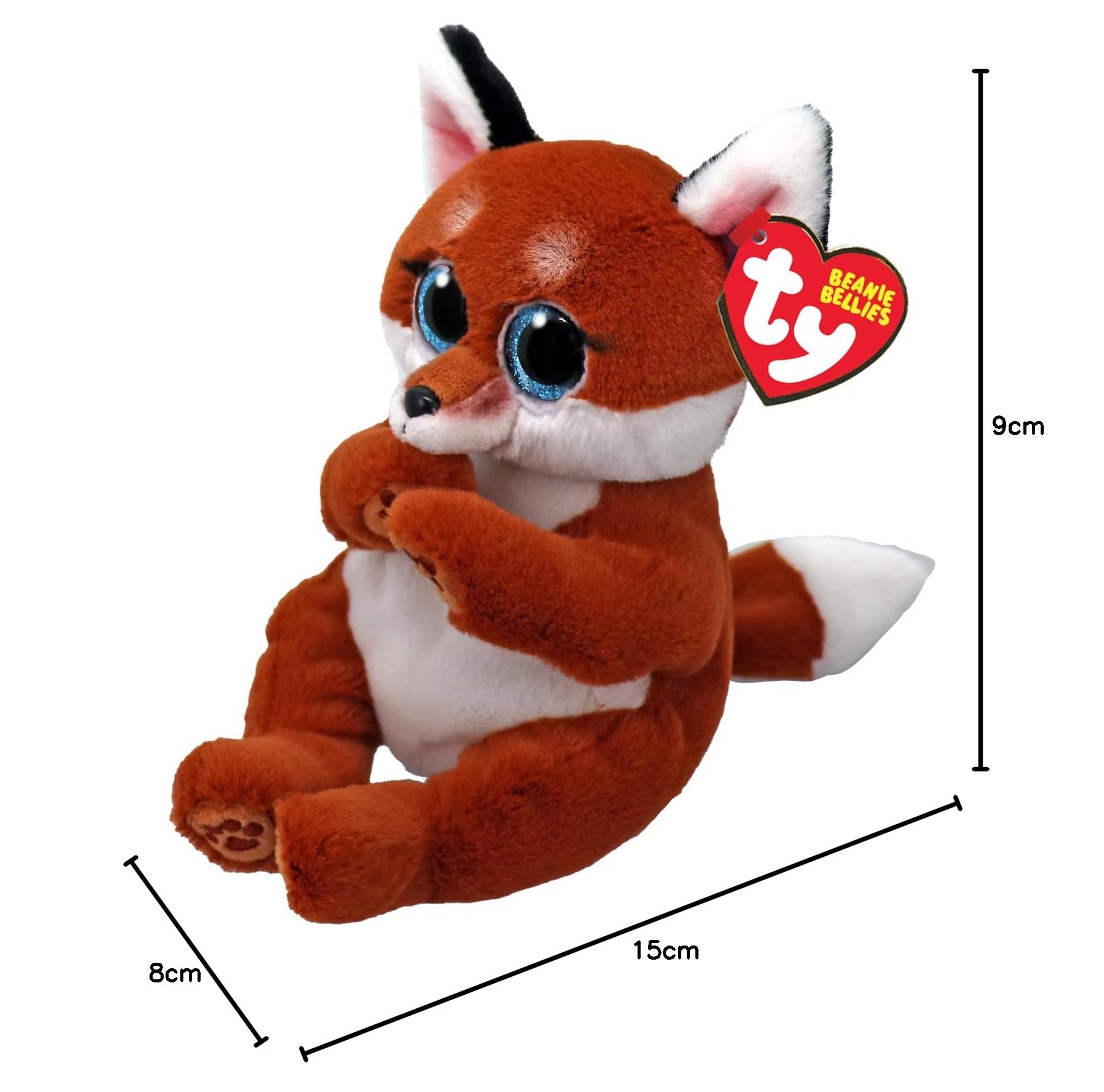 TY Witt Fox Beanie Bellies Regular - Squishy Beanie Baby Soft