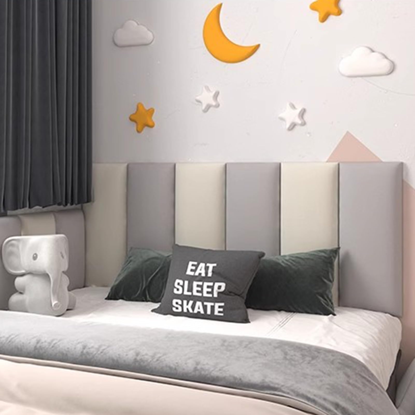 Paneles de pared 3D decorativos y suaves para proteccion de pared interior