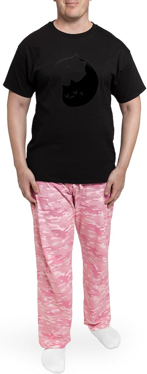 CafePress Cat Pun T Shirts Novelty Men's Pajama Set, Comfortable PJ Sleepwear