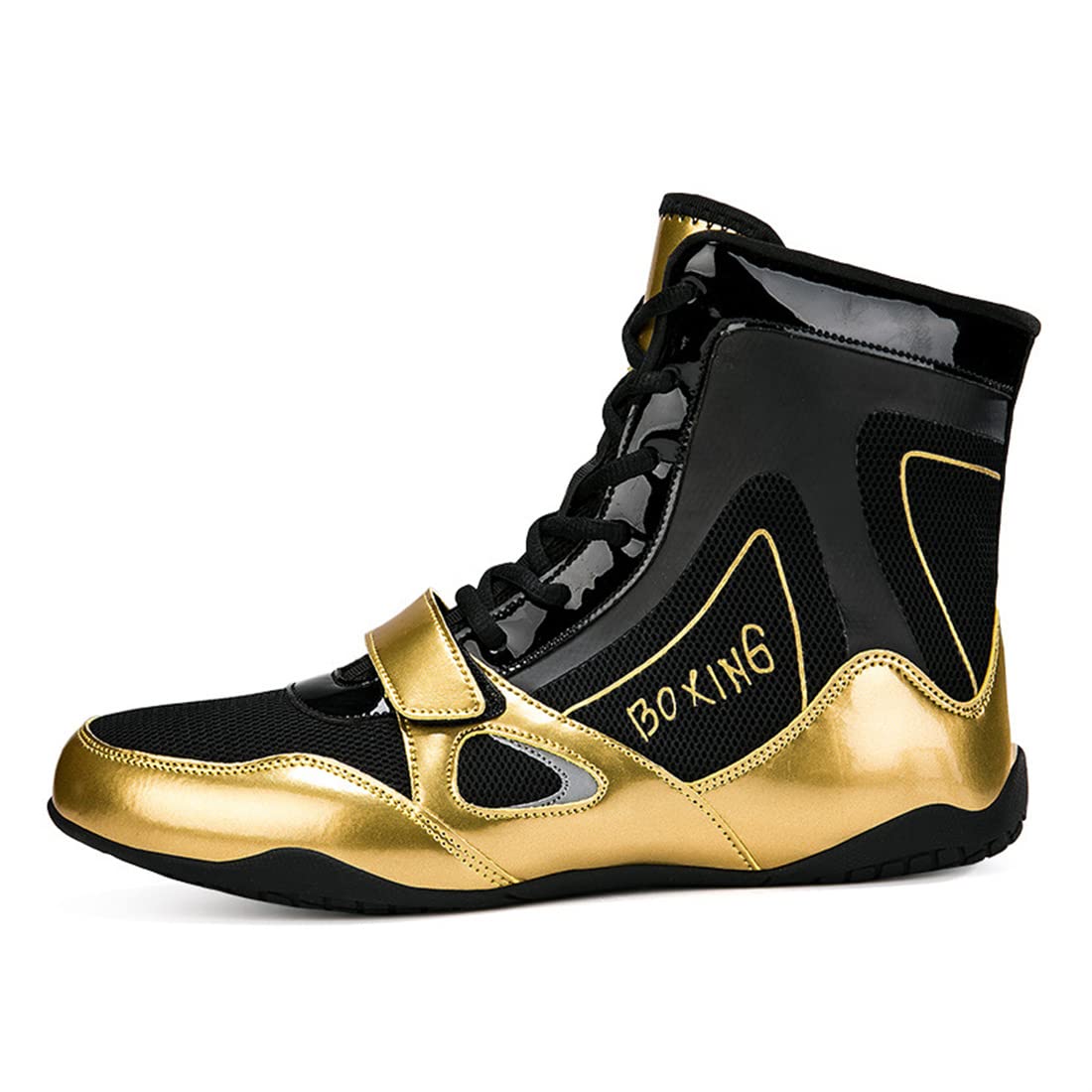 Bottes De Boxe pour Femmes, Chaussures De Lutte Antidérapantes, Chaussures De Musculation Respirantes pour Femmes, Baskets De Kickboxing Montantes