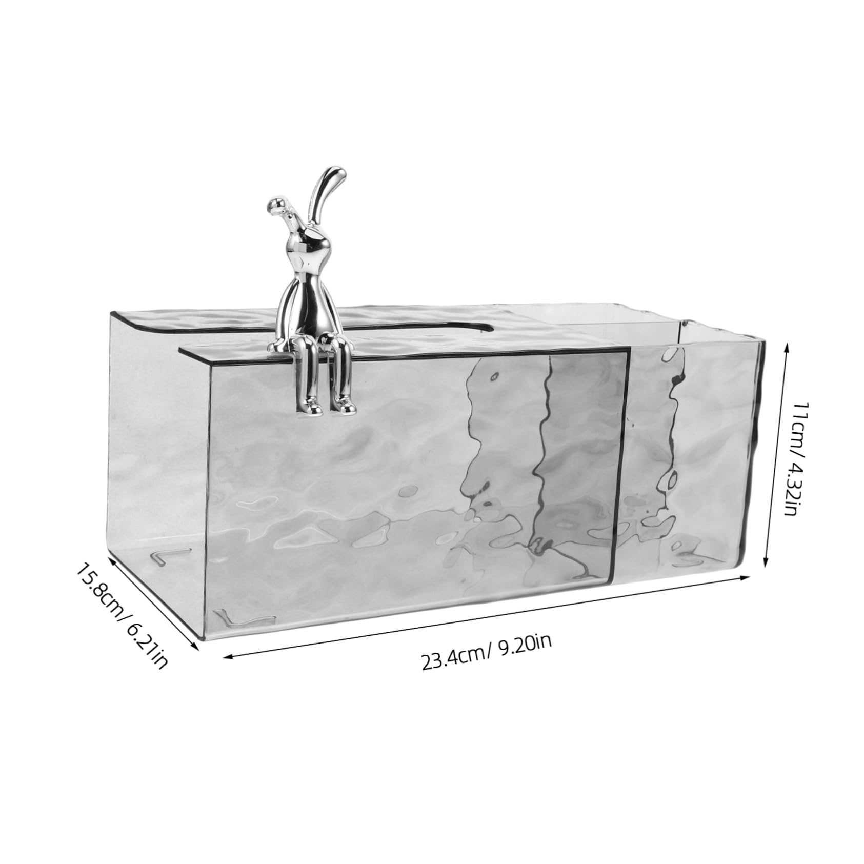 Happyyami Navy Tissue Box Holder Rectangle Tissue Box Cover Decorative Design for Home Office